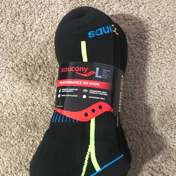 Saucony Men's 6 Pack Performance Socks |Size:8-12 - Picture 4 of 8
